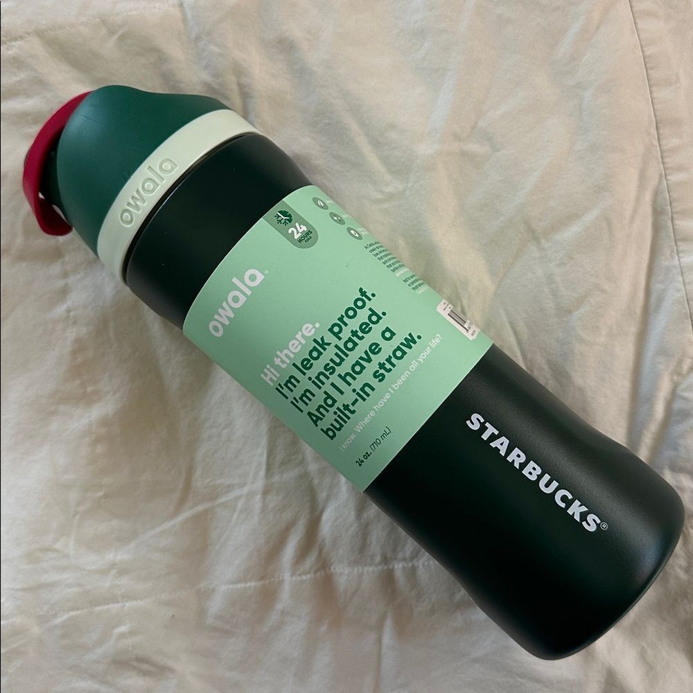 Starbucks Owala Freesip 24 Oz Christmas Holiday Green + Red 2025 - Picture 2 of 7